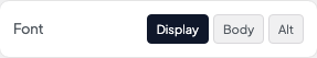 Font setting in the block editor sidebar