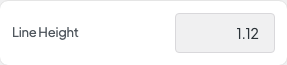 Line Height setting in the block editor sidebar