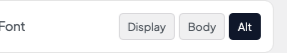 Font setting in the block editor sidebar