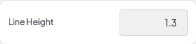 Line Height setting in the block editor sidebar