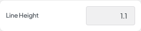 Line Height setting in the block editor sidebar