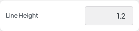 Line Height setting in the block editor sidebar