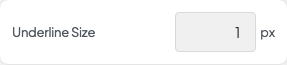 Underline Size setting in the block editor sidebar