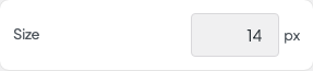 Size setting in the block editor sidebar
