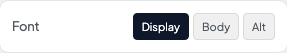 Font setting in the block editor sidebar