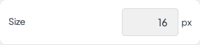 Size setting in the block editor sidebar