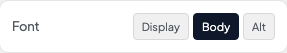 Font setting in the block editor sidebar