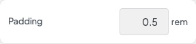 Padding setting in the block editor sidebar