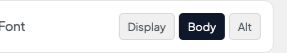 Font setting in the block editor sidebar