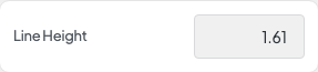 Line Height setting in the block editor sidebar