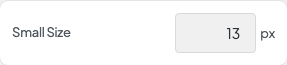 Small Size setting in the block editor sidebar