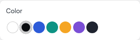 Color setting in the block editor sidebar