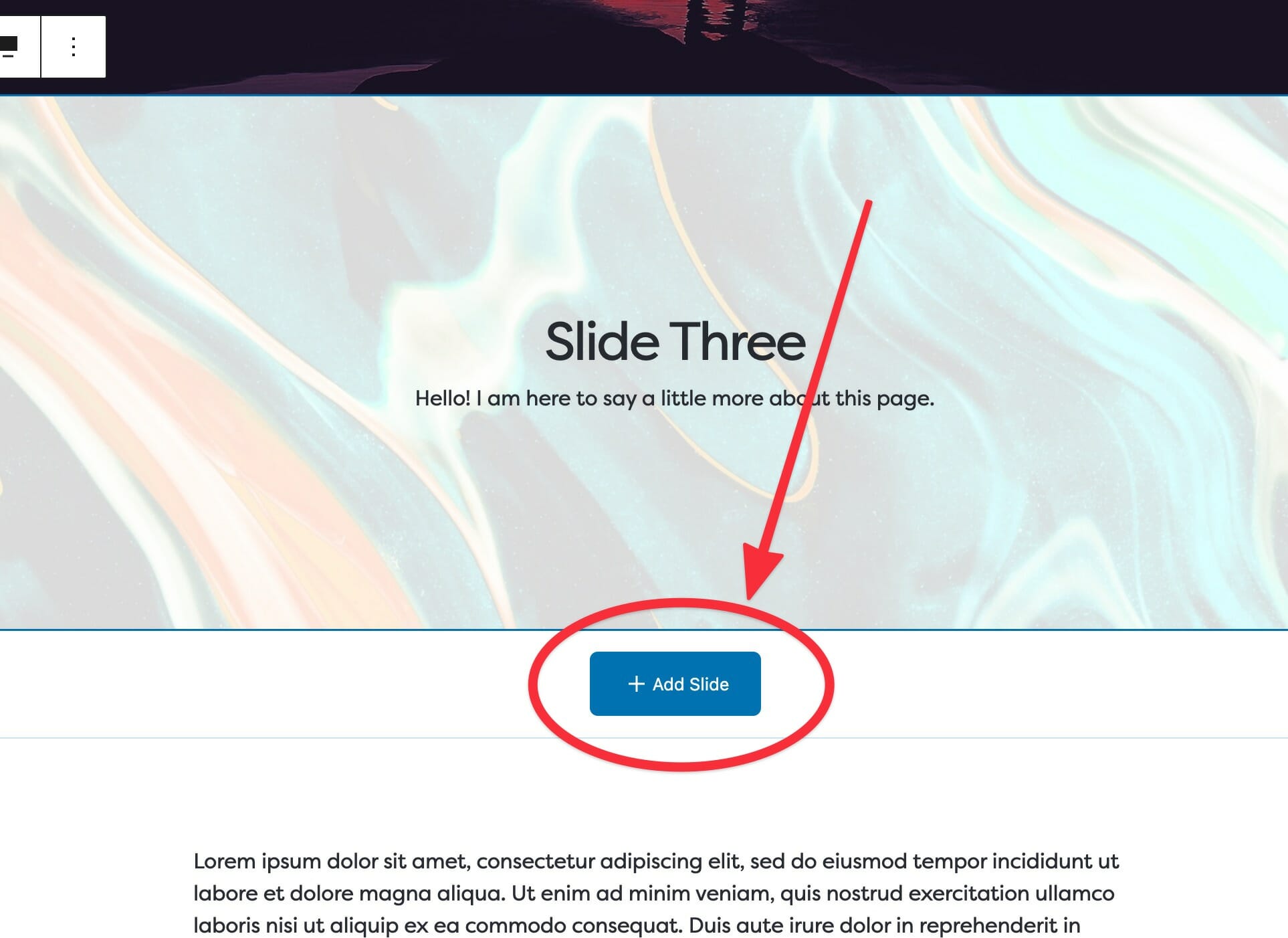 Adding a slide to your carousel.
