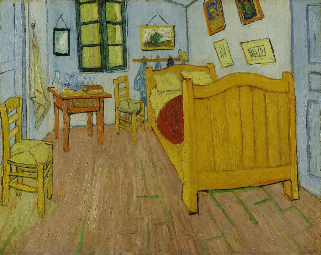 Bedroom in Arles. Artist: Vincent van Gogh. Date: 1888. Medium: Oil On Canvas.