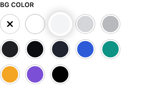 BG Color setting in the block editor sidebar