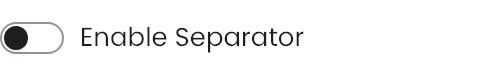 Enable Separator setting in the block editor sidebar