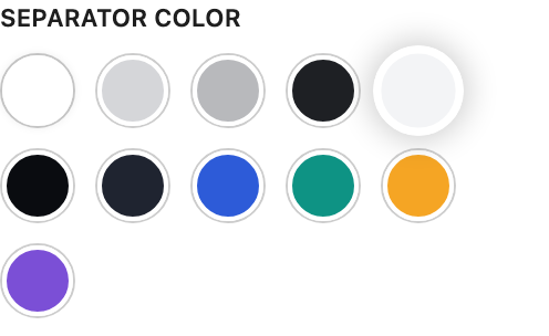 Separator Color setting in the block editor sidebar