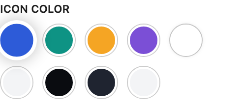 Icon Color setting in the block editor sidebar