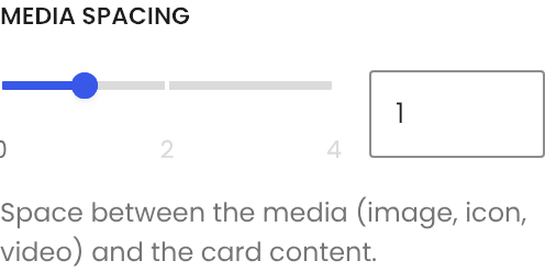 Media Spacing setting in the block editor sidebar
