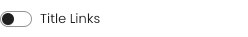 Title Links setting in the block editor sidebar