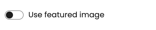 Use featured image setting in the block editor sidebar