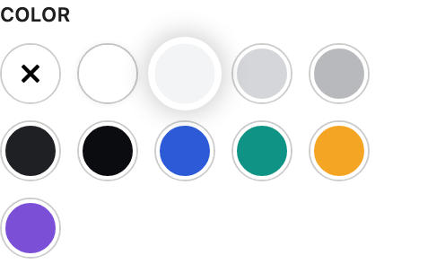 Color setting in the block editor sidebar