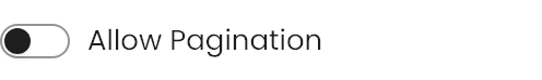 Allow Pagination setting in the block editor sidebar