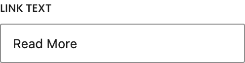 Link Text setting in the block editor sidebar