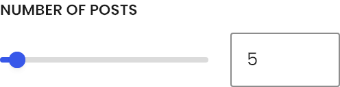 Number of Posts setting in the block editor sidebar