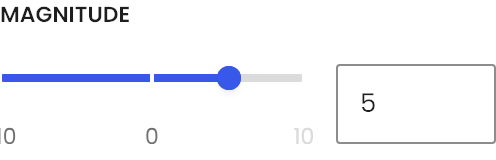 Magnitude setting in the block editor sidebar