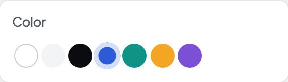Color setting in the block editor sidebar